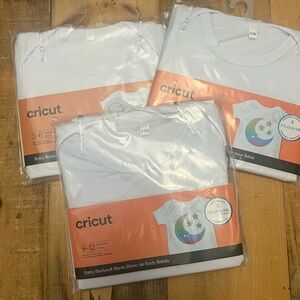 5/ $15 Cricut Baby Blank Bodysuits - lot of 3 sizes NWT